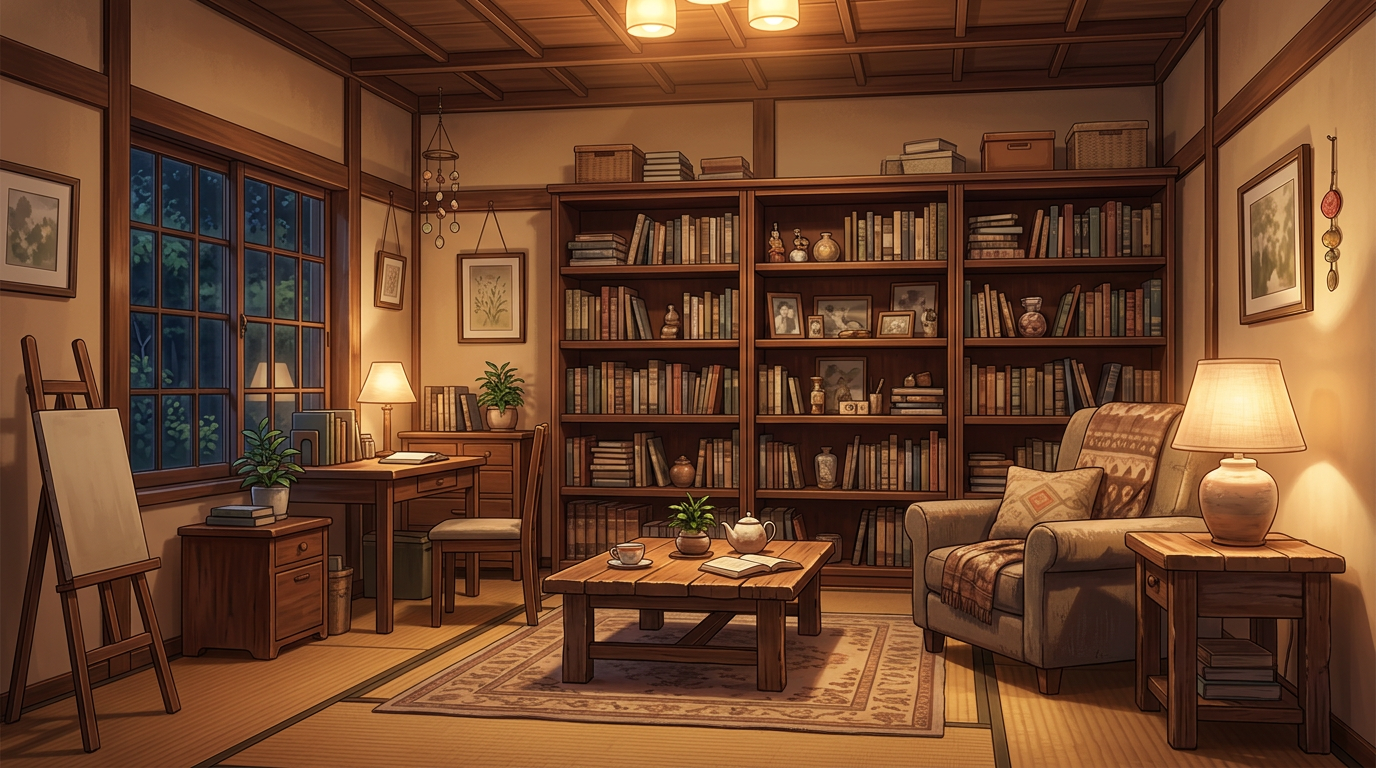 Cozy Interior Background — Visual Novel template