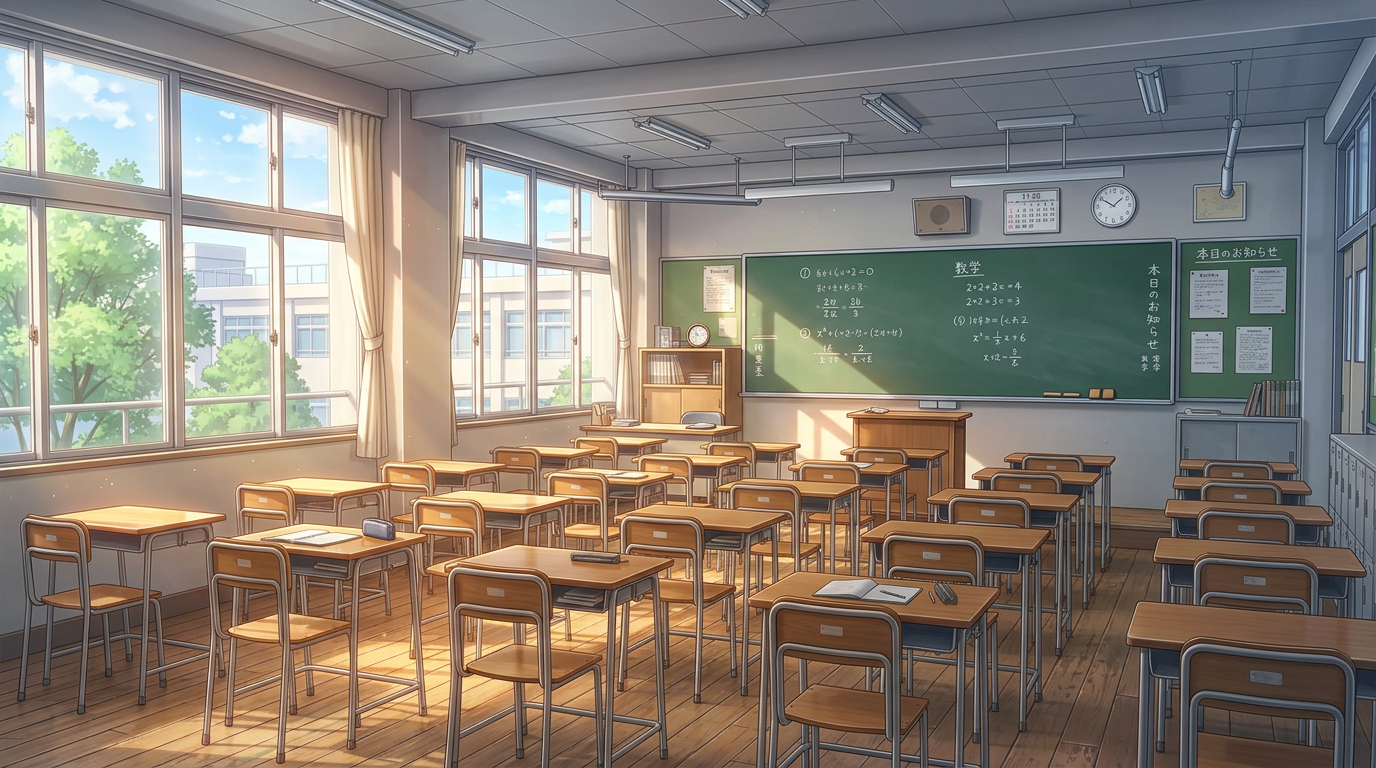School Background — Visual Novel template