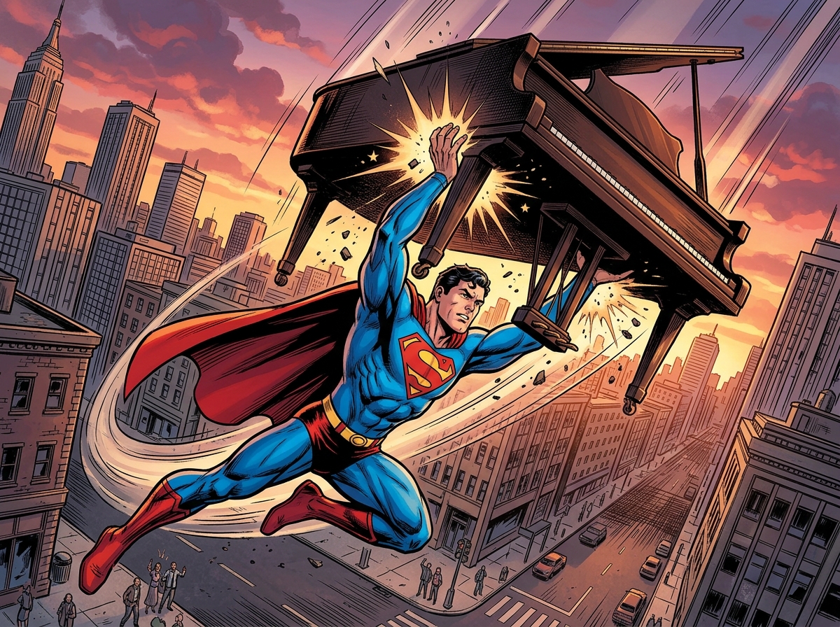 Superhero Action — Comic Panels template