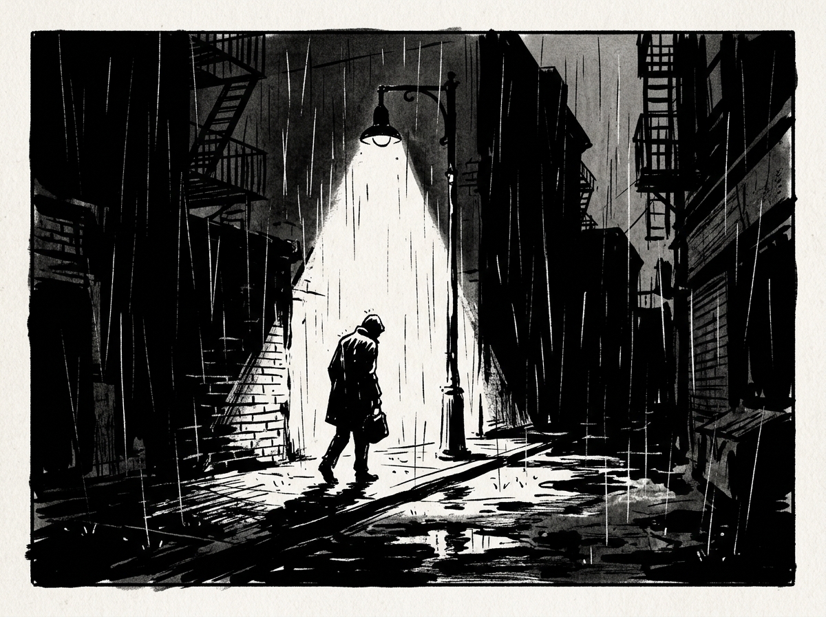 Indie Black-and-White — Comic Panels template