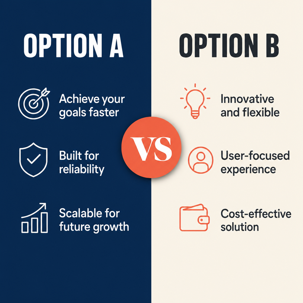 Versus Comparison — Infographics template
