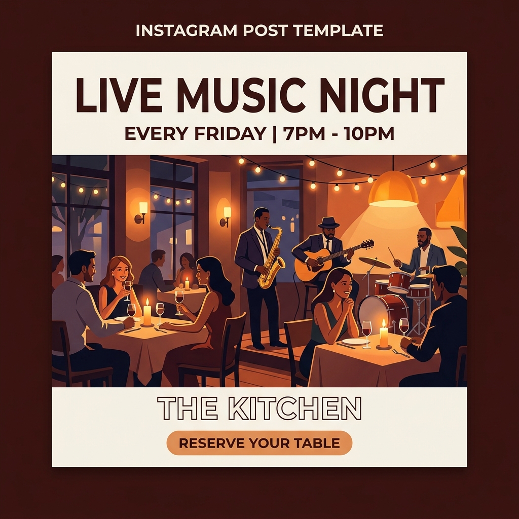 Restaurant Event — Instagram Posts template