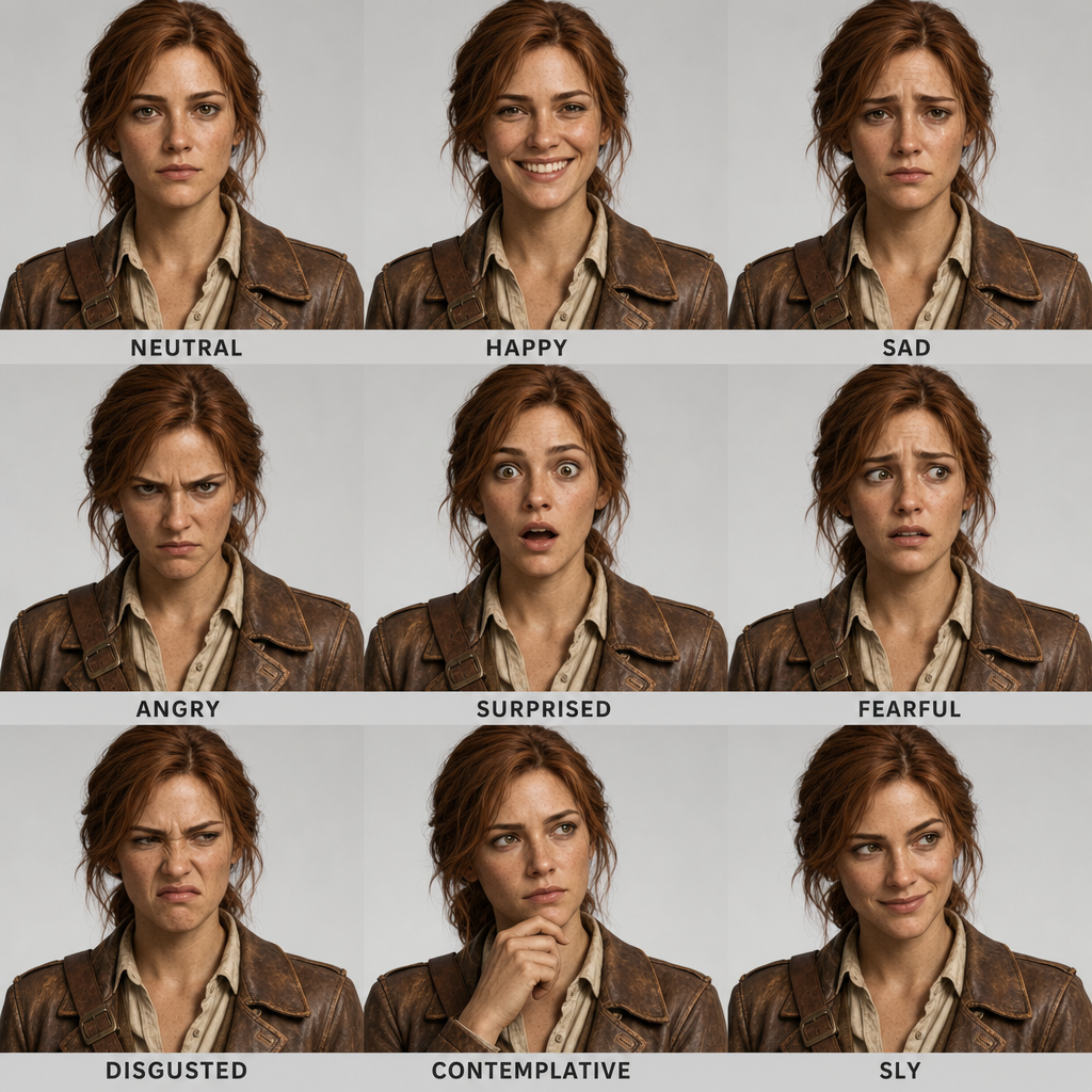 Expression Sheet — Character References template