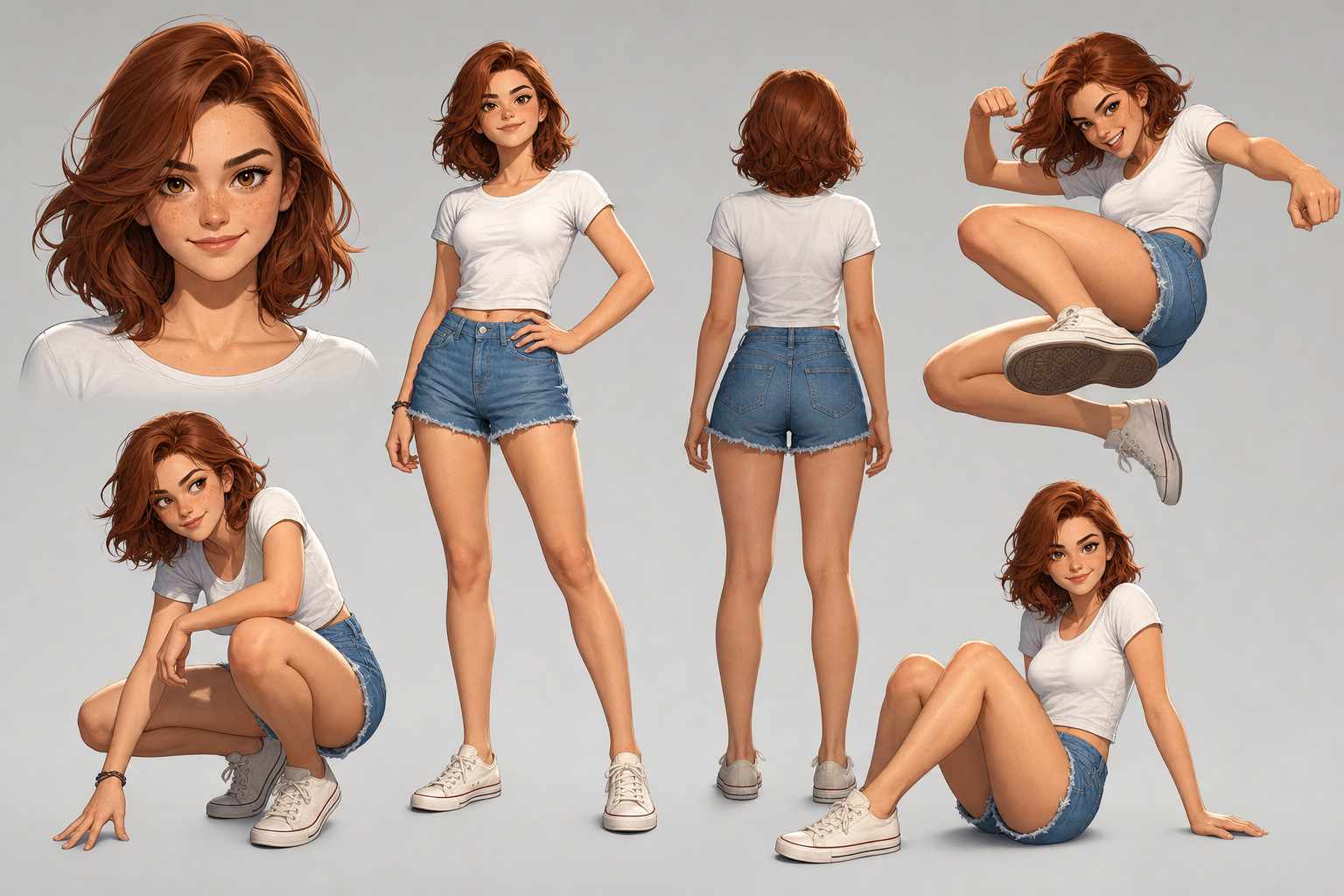 Dynamic Pose Sheet — Character References template
