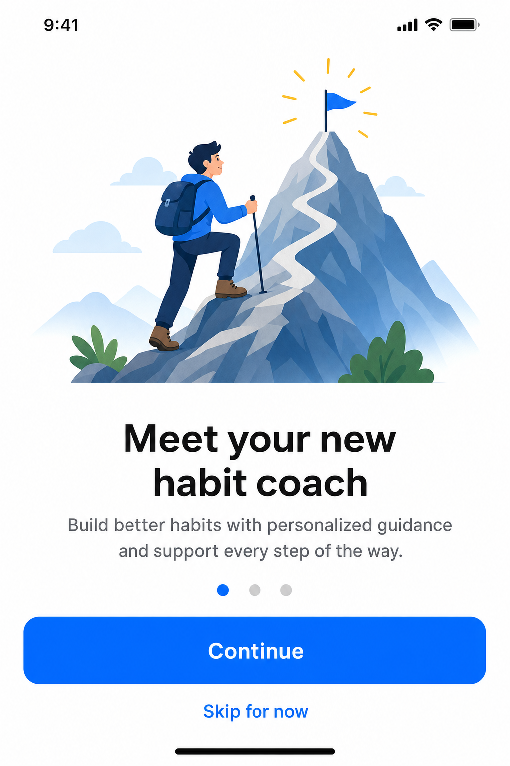 Onboarding Welcome — iPhone Apps UI template