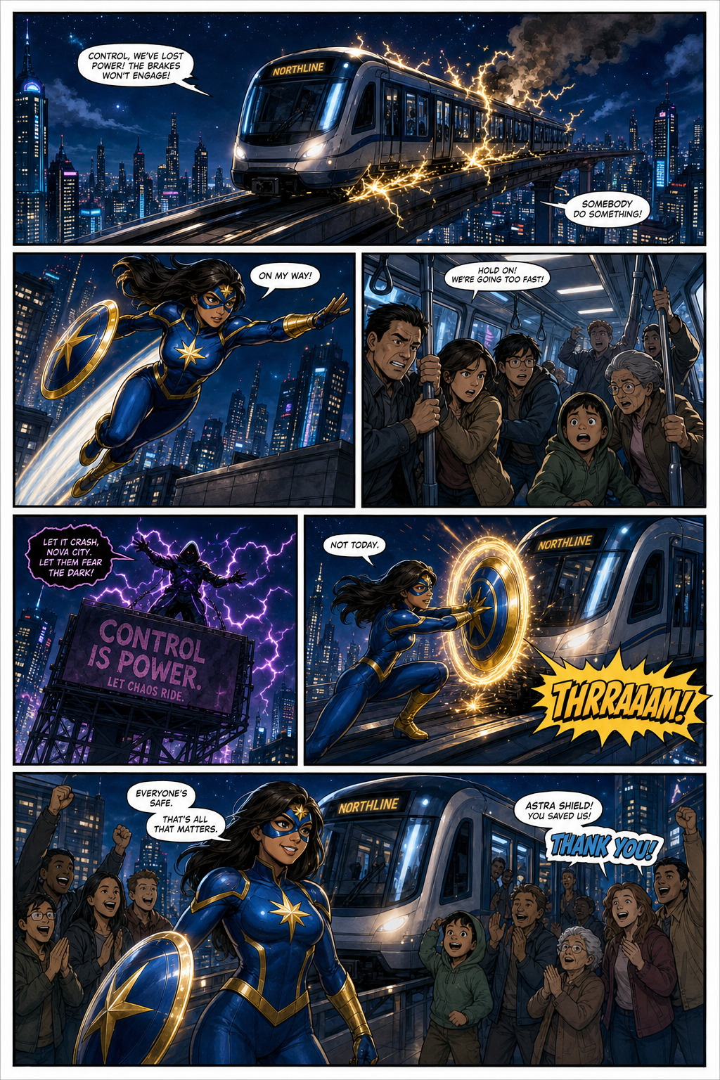 Full Comic Book Page — Living Panels Comics template